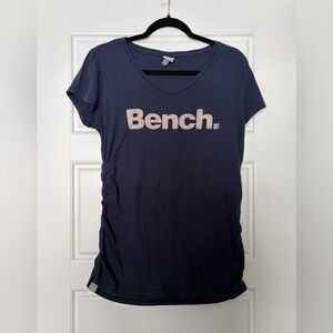 Bench Navy Short-Sleeve Logo V-Neck Tee